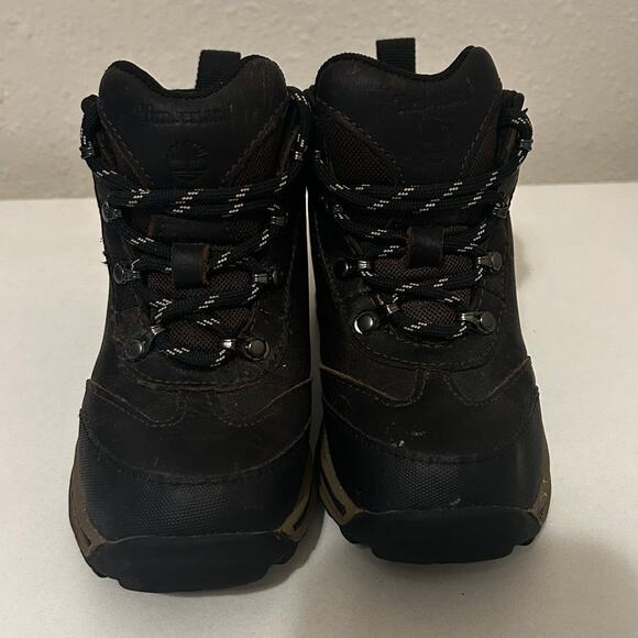 Timberland Toddler 9 Brown Black Hiking Boots Unisex Outdoor Leather Gorpcore - Picture 6 of 8